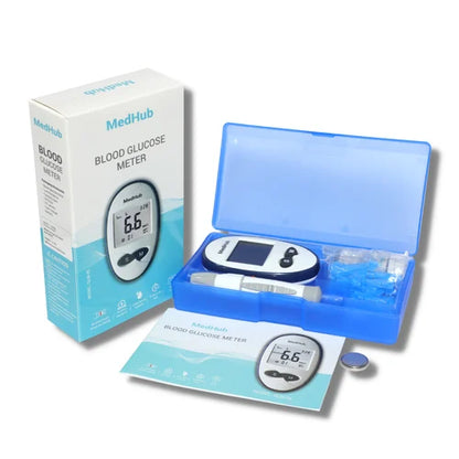 MedHub 1.1-33.3 mmol/L Blood Glucose Meter, 1000 Tests, Model Name/Number: Glm 76