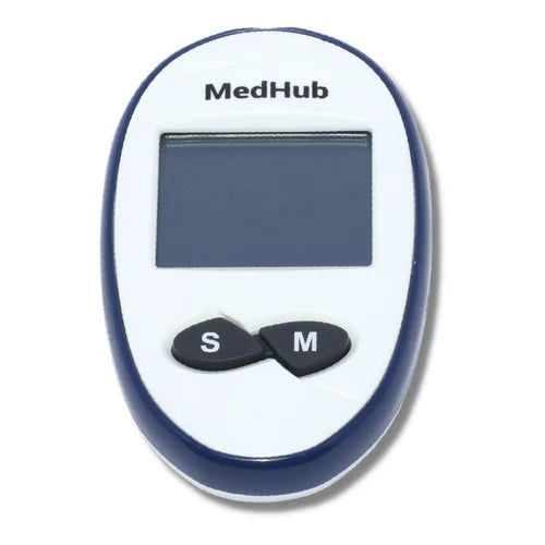 MedHub 1.1-33.3 mmol/L Blood Glucose Meter, 1000 Tests, Model Name/Number: Glm 76