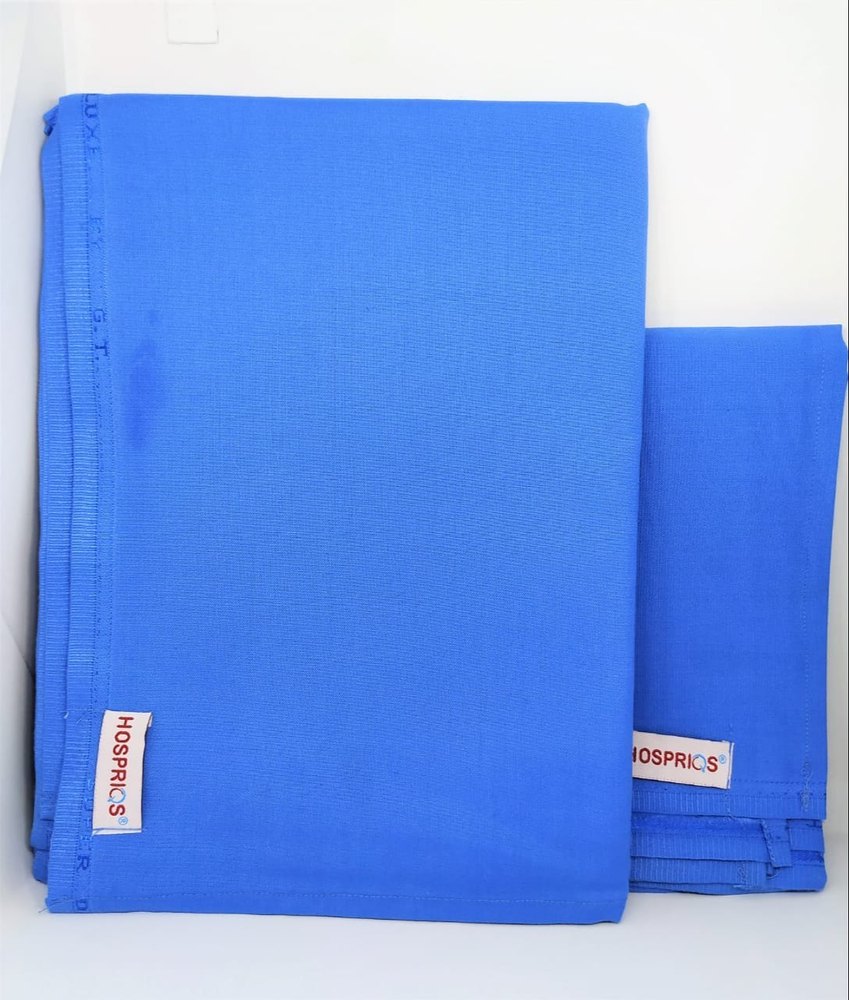Blue Hospital Single Bed Sheet, Size: 98"x58"